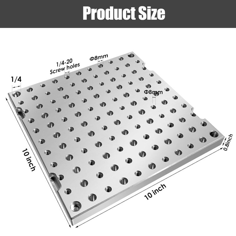 JMSMSH 10"x10"x0.8" Aluminum 6061 Fixture Plate Jig Custom CNC Machining Manufacturing - Image 3